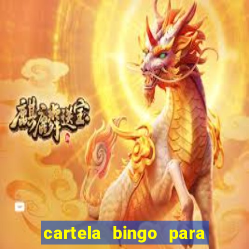 cartela bingo para cha de cozinha imprimir gratis